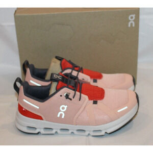 On Cloud YOUTH CLOUD SKY LACE UP ROSE/RED RUNNING ATHLETIC SNEAKERS SZ 3.5